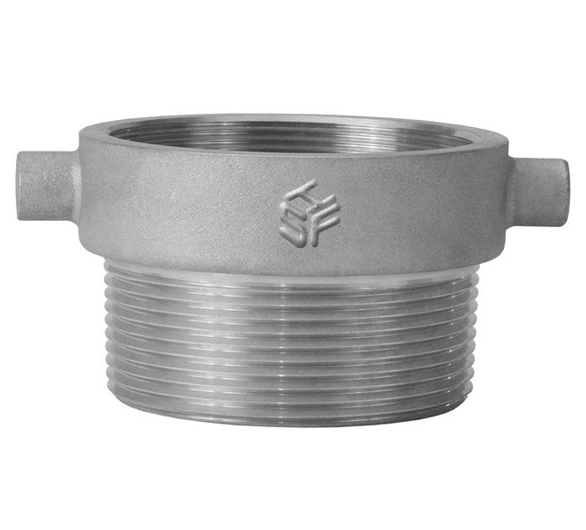 Aluminum 3" Female BSP x 3" Male NPT Reducer Fitting - Image 1