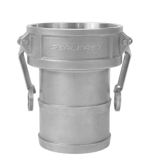 Seal Fast 1 1/2 in 316 Stainless Steel Type C Cam & Groove Female Coupler x Shank - Image 1