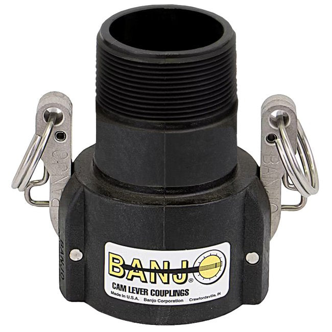 Banjo 3x2 Female Coupler with Extended Male Thread Cam and Groove Longneck B Coupling - Image 1