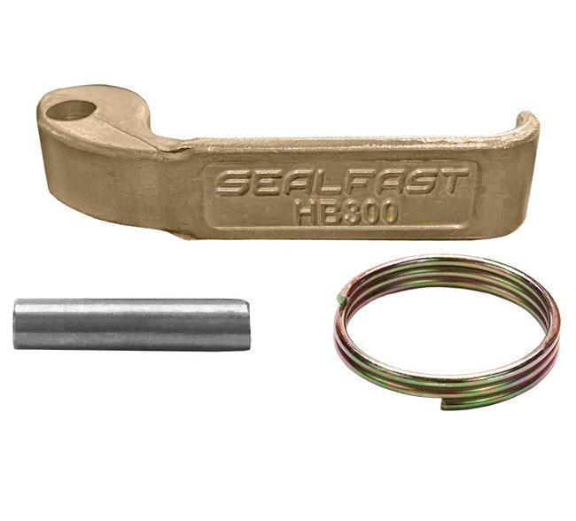 3 Inch HD Brass Replacement Handle Kit with Ring and Pin - Image 1