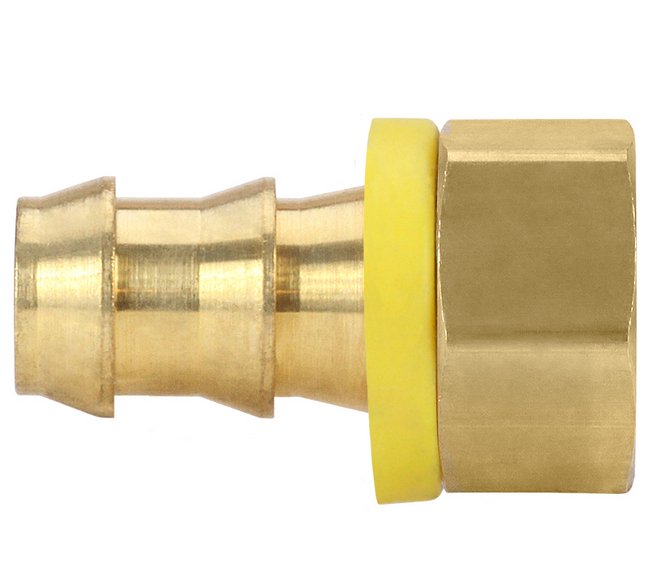 Seal Fast 1/4in Brass Hose x Inverted Flare Grip-On Fitting - Image 1