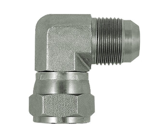 Carbon Steel 37 Flare 90° JIC Male x Swivel Female Elbow - Image 1
