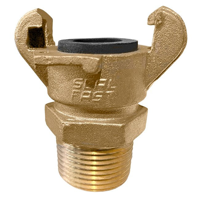 Brass Male NPT Hose End Coupling, 1/2 Inch - Image 1