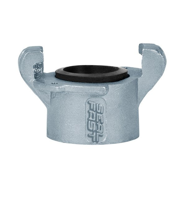 1 1/2" Zinc Plated Iron Hose End with Crowfoot, Female NPT - Image 1