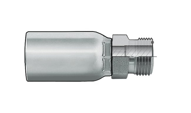 ORFS Male - Rigid Hydraulic Coupling 13/16-16 Thread, 1/2 ID, Plated Steel Shell - Image 1