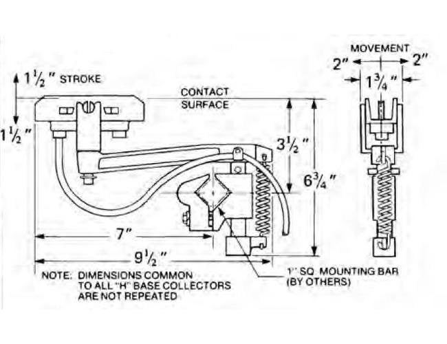 30A Sliding Contact Collector Assembly with Replaceable Shoes - Image 2