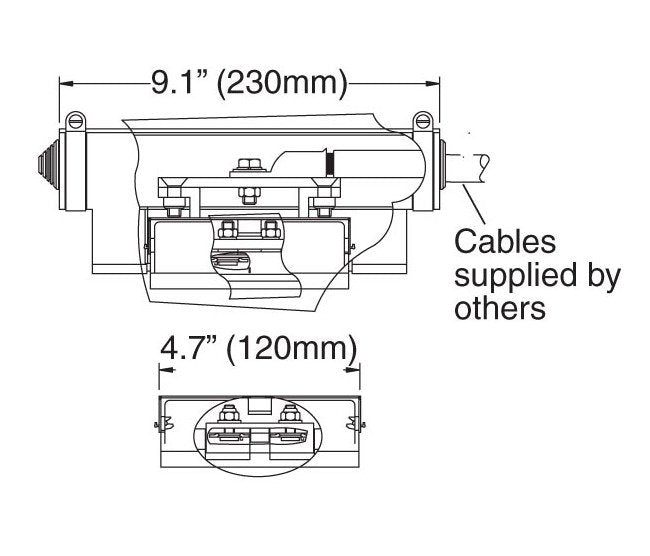 Safelec 2 Power Interrupting Section with Splice - Aluminum / Stainless Steel Bar - Image 3