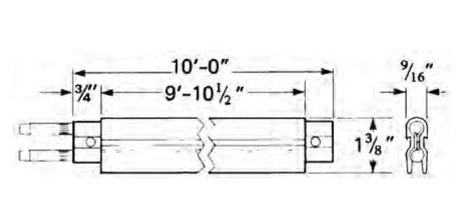 Rolled Copper Bar 350A with Connector Pins - 5ft High Heat Cover - Image 2