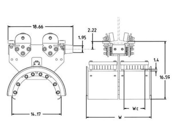 Heavy Duty I Beam Festoon Trolley - Single Tier - Image 1