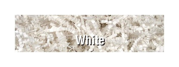 White Recycled Crinkle Cut Paper Shreds - Image 1