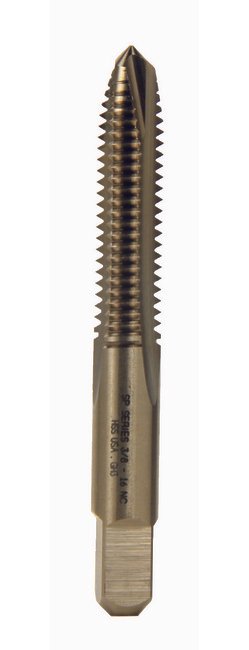 0-80 Spiral Point Plug Taps Set, High Speed Steel, Gold Oxide Finish - Image 1