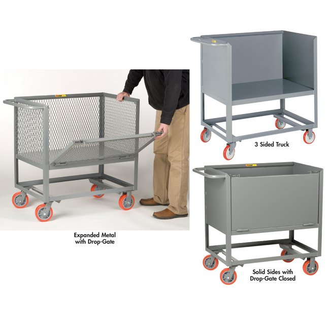 Expanded Metal 3-Sided Raised Deck Truck - 32x18 in - Image 1