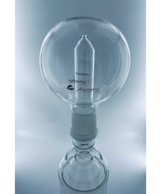 35/25 Millimeter (mm) In/Out Joint Size and 45/50 Millimeter Discharge Joint Dewar Vacuum Trap - Image 3