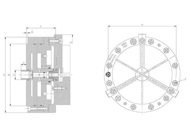 MBS/L Air Operated Diaphragm Chuck for Precision Machining - Image 2