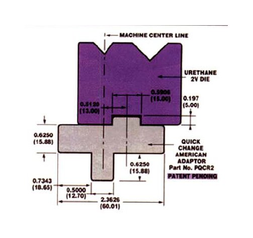 0.472in V-Opening Die-Thane Press Brake 2V-Die for Metal Bending - Image 1