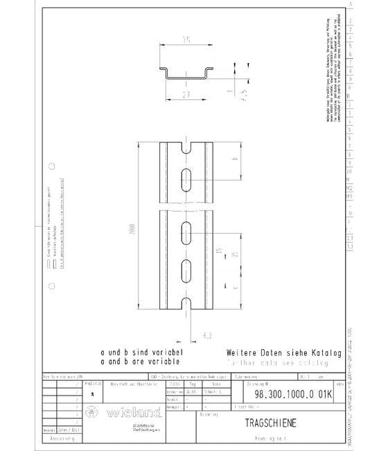 Wieland TS 35 x 7 DIN Mounting Rail - Image 3