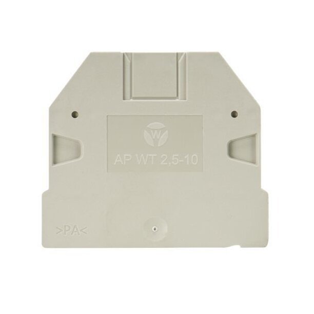 Wieland AP WT 2 Gray End Plate for DIN Rail Terminal Blocks - Image 2