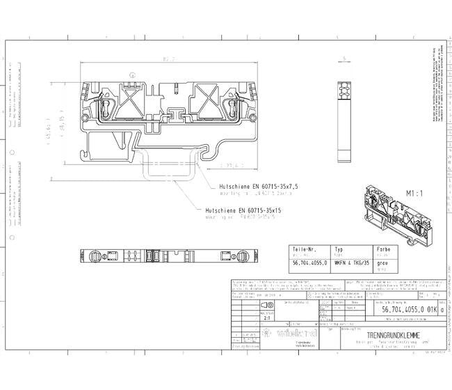 Wieland WKFN 4 TKG/35 DIN Rail Fuse Terminal Block - Image 3