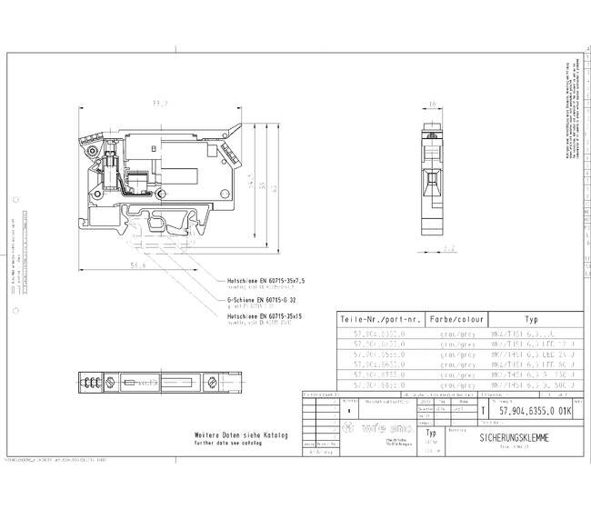 Wieland 24V WK 4/THSI6 Fuse Terminal Block - Image 3