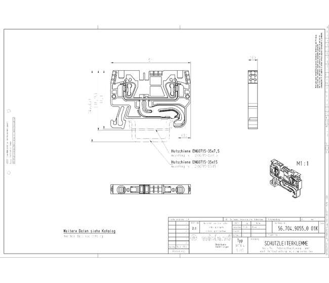 Wieland WKFN 4 SL/35 Earth Terminal Block - Image 2