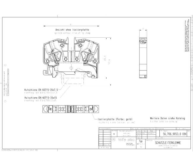 Wieland WKF 6SL/35 Earth Terminal Block - Image 2
