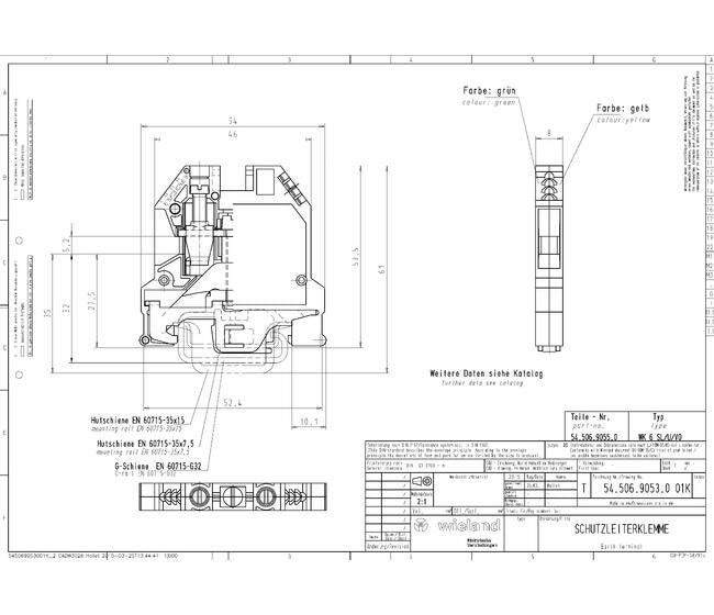 Wieland WK 6 SL/U Earth Terminal Block - Image 2