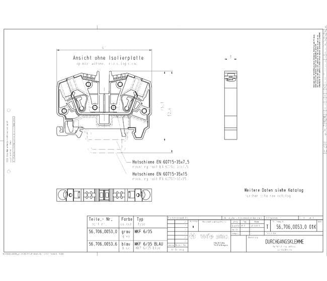 Wieland WKF 6/35 Feed-Through Terminal Block - Image 3