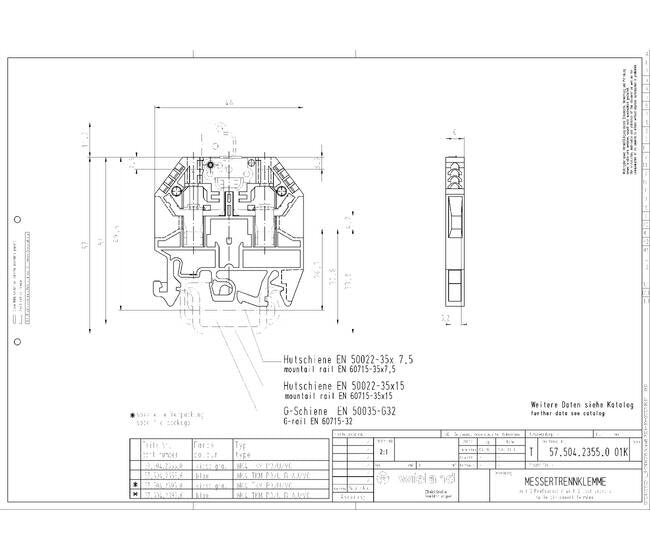 Wieland WK 4 Knife Disconnect Terminal Block - Image 3