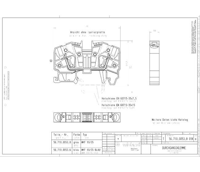 Wieland WKF 10/35 Feed-Through Terminal Block - Image 3