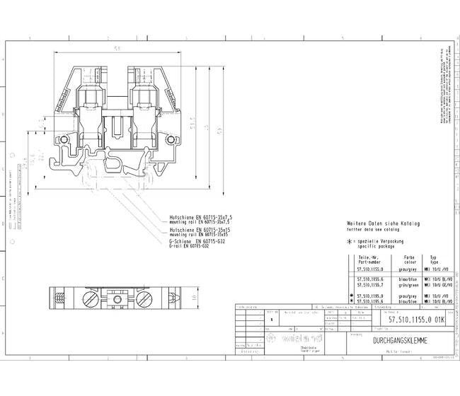 Wieland WKI 10/U/V0 Feed-Through Terminal Block - Image 3