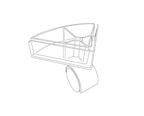Swivel Display Caster with Corner Bracket - Non-Locking Style - Image 2