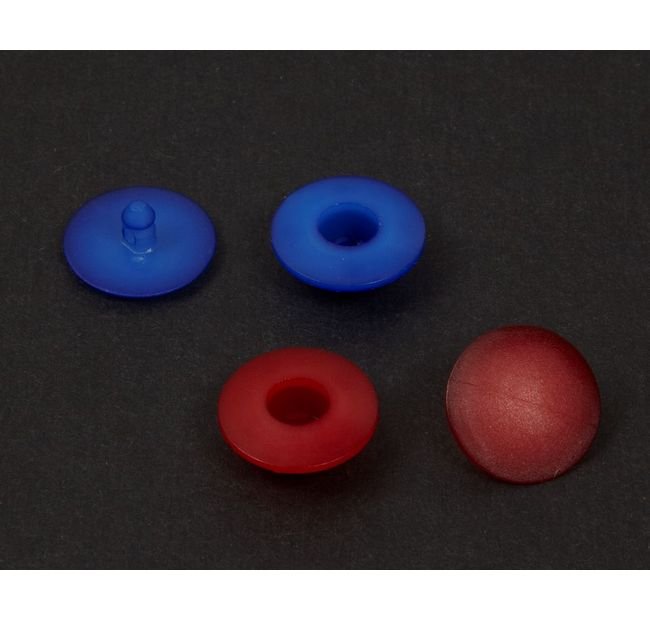 Clear Male Snap Rivet Fastener, 0.220"-0.240" Grip, Plastic, Display Construction - Image 3