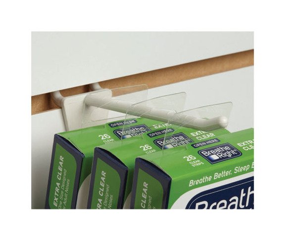 2" White Glass-Filled Nylon Pegboard/Slatwall Display Hook - Pack of 100 - Image 4