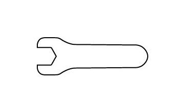Economy Single End 1/4" Hex Wrench - Image 2