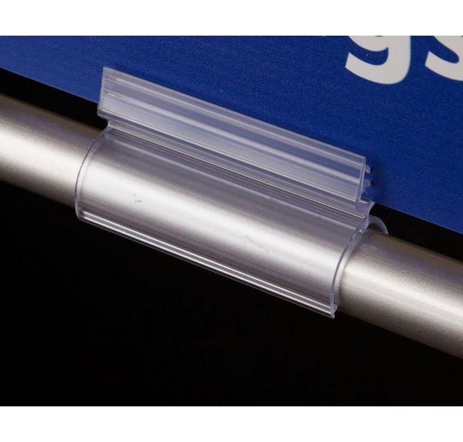 Clear Grip Pole Sign Holder - Up to 0.187" Grip Capacity - Image 3