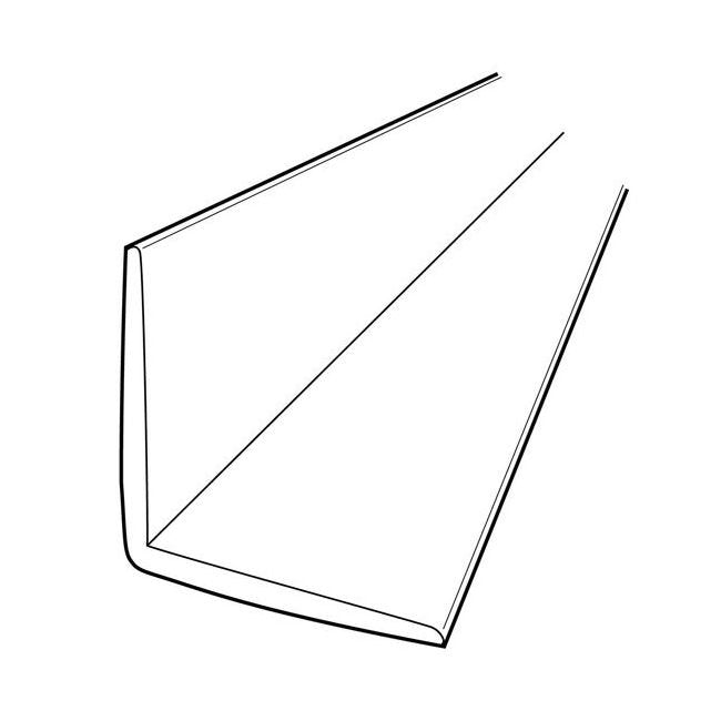 3" Clear PVC L-Bracket with Adhesive - Image 2
