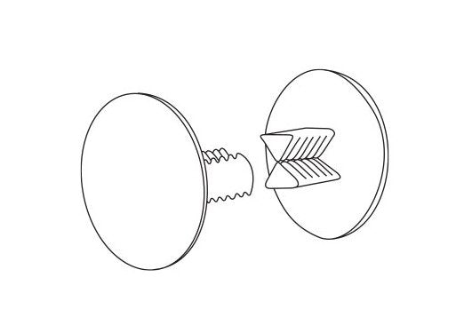Clear Ratchet Rivet Fastener - 0.750" Head O.D., 0.500" to 0.812" Grip - Image 2