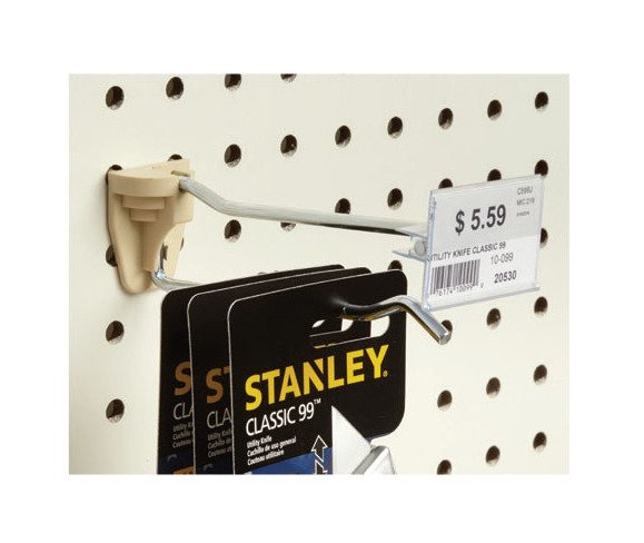 Speedy-Back Metal Peg Hook with Scan Hook - 6" Stem Length, Gray - Image 1