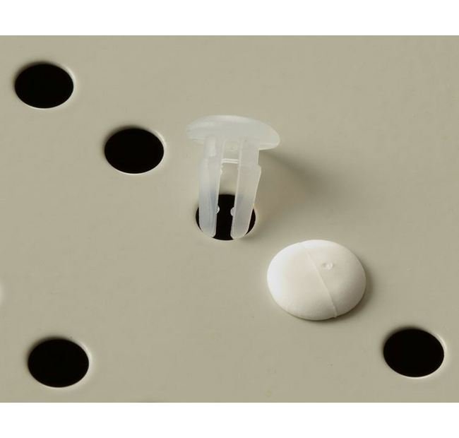 Perf Shelf Dart Clip - Plastic Push-In Fastener - Image 1