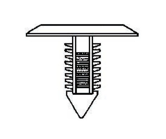 Clear X-Mas Tree Clip Fastener - 0.250" Hole, 0.500" Shank, 0.750" Head - Image 2