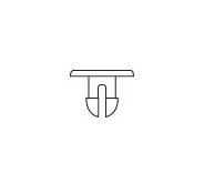 Diamond Hole Shelf Push-In Clip, Natural - Nylon 6/6 Material - Image 2
