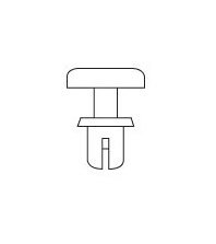 Perf Shelf White Snap Rivet, Black - Nylon 6/6 1/4" - Image 2