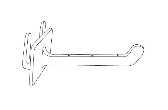 2" Corrugated Universal Display Hook - Image 2