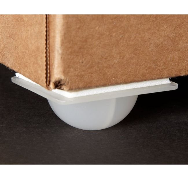 3/4" Height Display Caster with Adhesive - Institutional Grade - Image 1