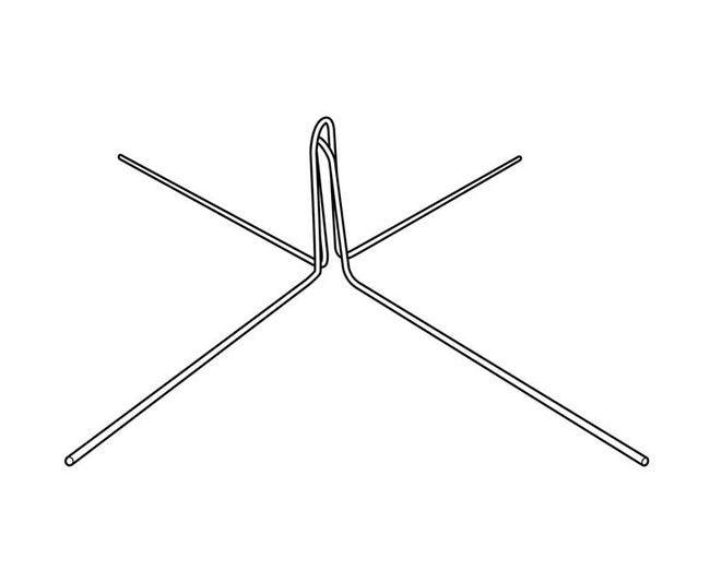 Galvanized Steel Wire Display Pole Foot - 1-3/4" I.D. - Image 2