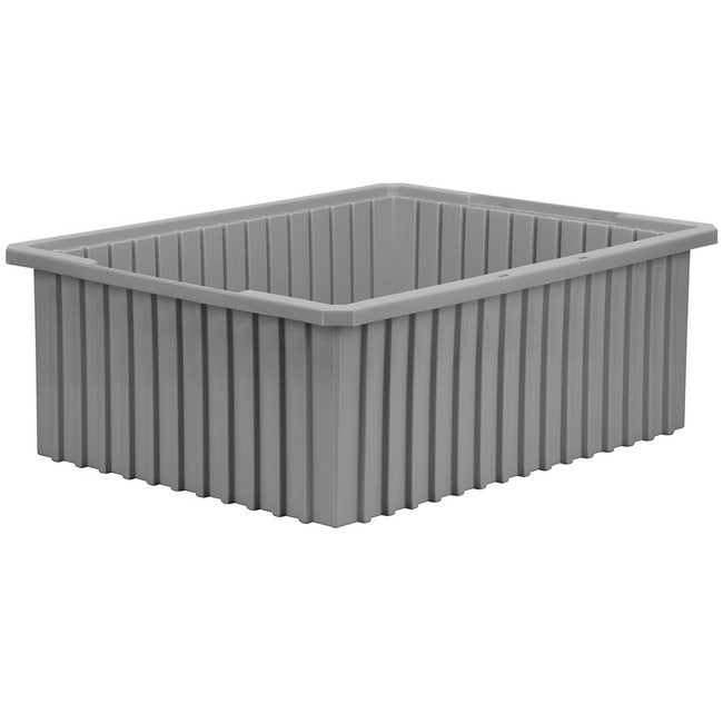 Akro-Grid 1.3 Cubic Feet Gray Container with Intersecting Dividers - Image 1