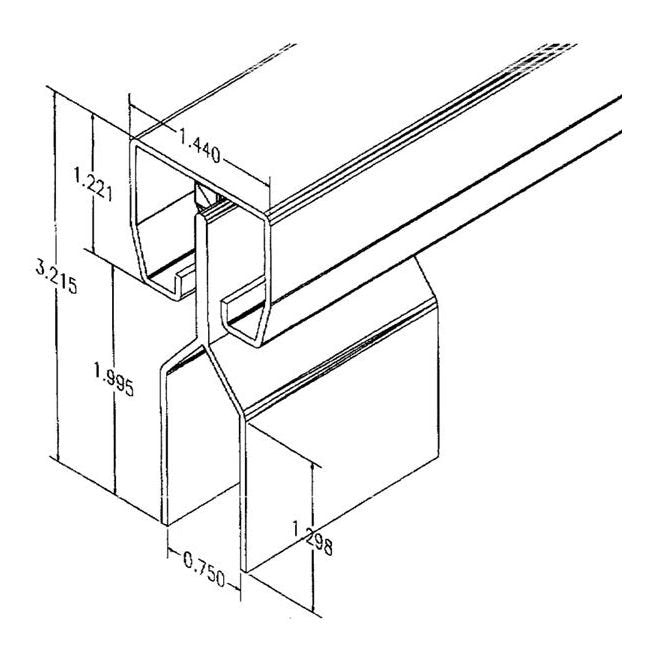 72-Inch Sliding Door Track and Hanger - Image 2