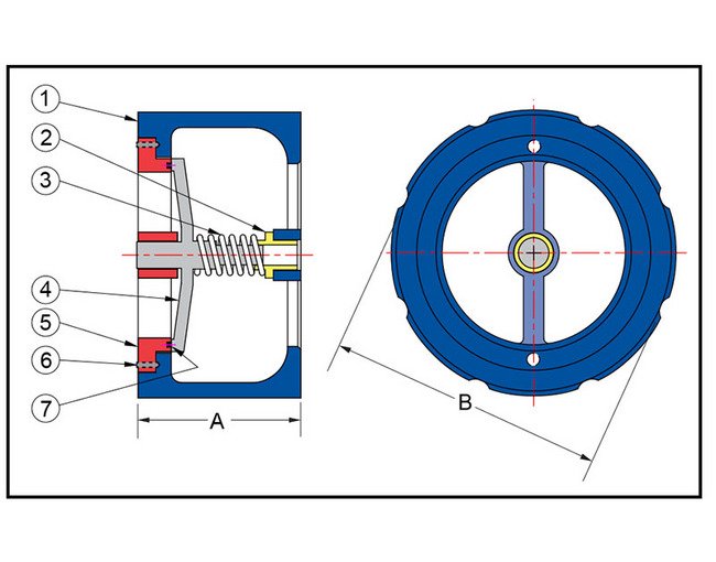 Sure Flow CW125ISC 4 Inch Cast Iron Silent Wafer Check Valve - Image 2