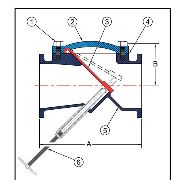 Sure Flow CXF125IV 5 Inch Ductile Iron Swing Check Valve - Image 2