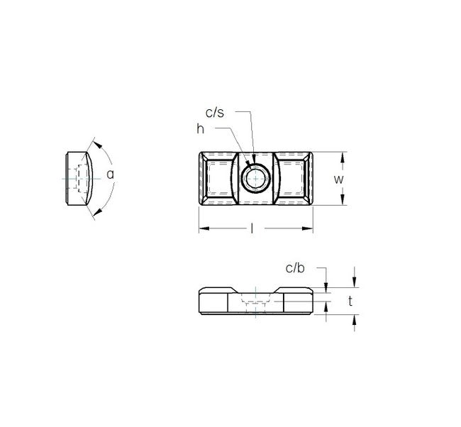 Solid Carbide Guide Pad Cutting Insert - 0.409/0.419 in Width - Image 1